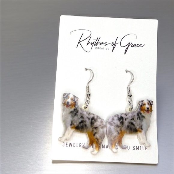 Aussie-tastic Dangle Earrings: Celebrate Your Love for Australian Shepherds! 🐶 - Picture 1 of 10